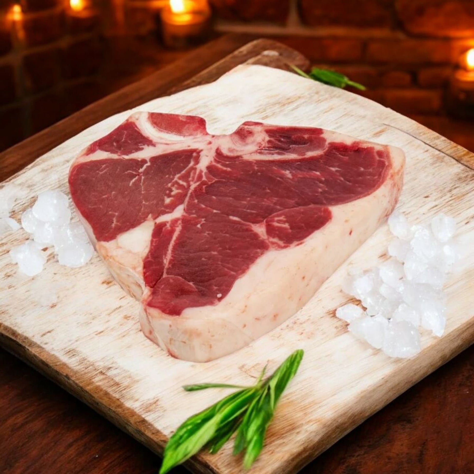 Porterhouse Premium Angus de Cortes Celorio, corte doble de carne gourmet mexicana con marmoleo uniforme y textura jugosa para parrilla de alto nivel.